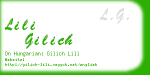 lili gilich business card
